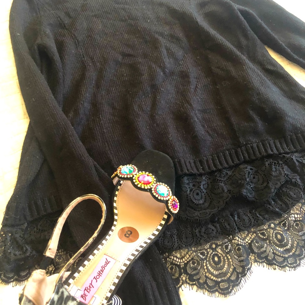 Betsy Johnson shoes with sweater
